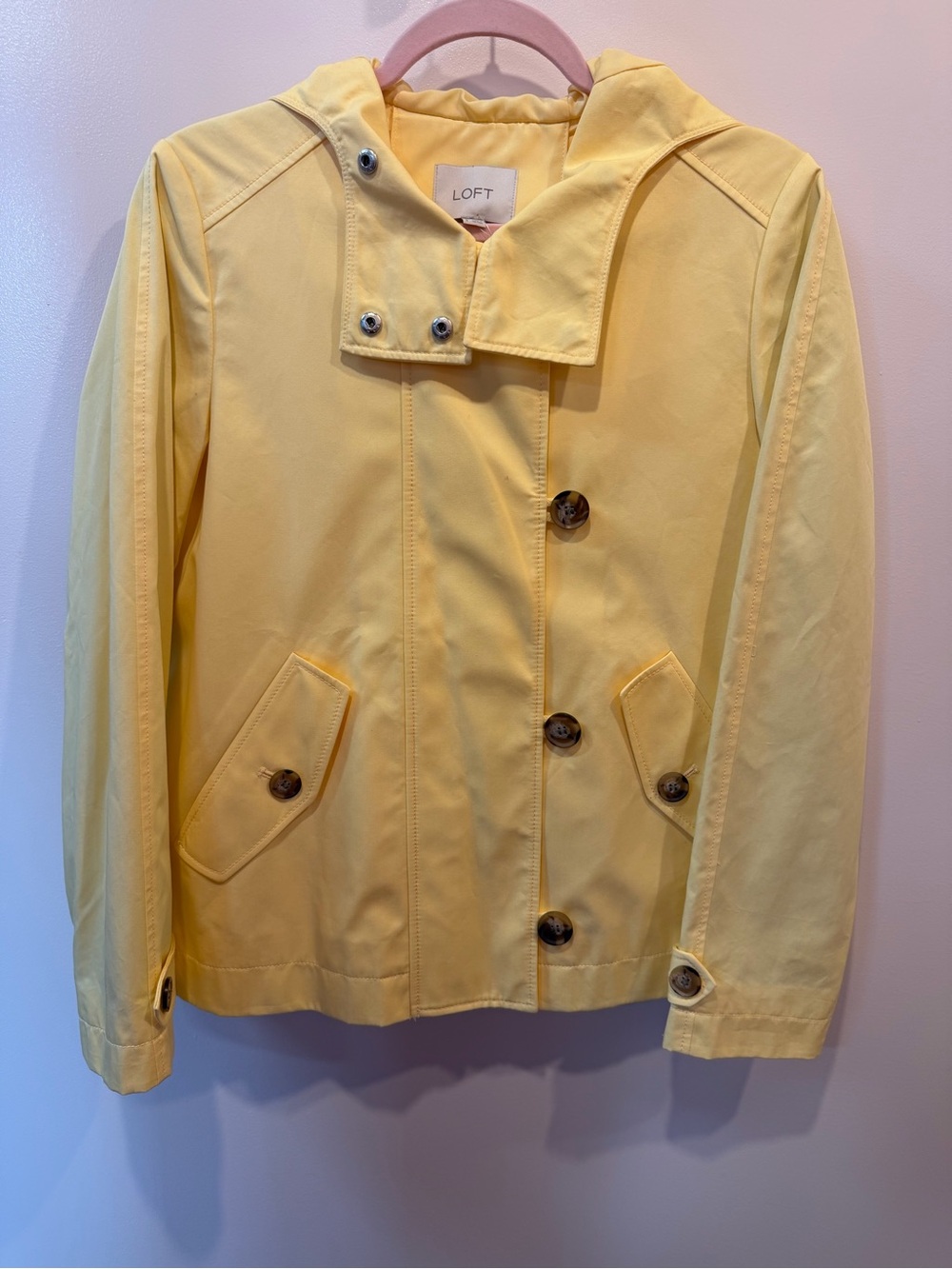LOFT Soft Yellow Button-Front Jacket - Picture 2 of 6
